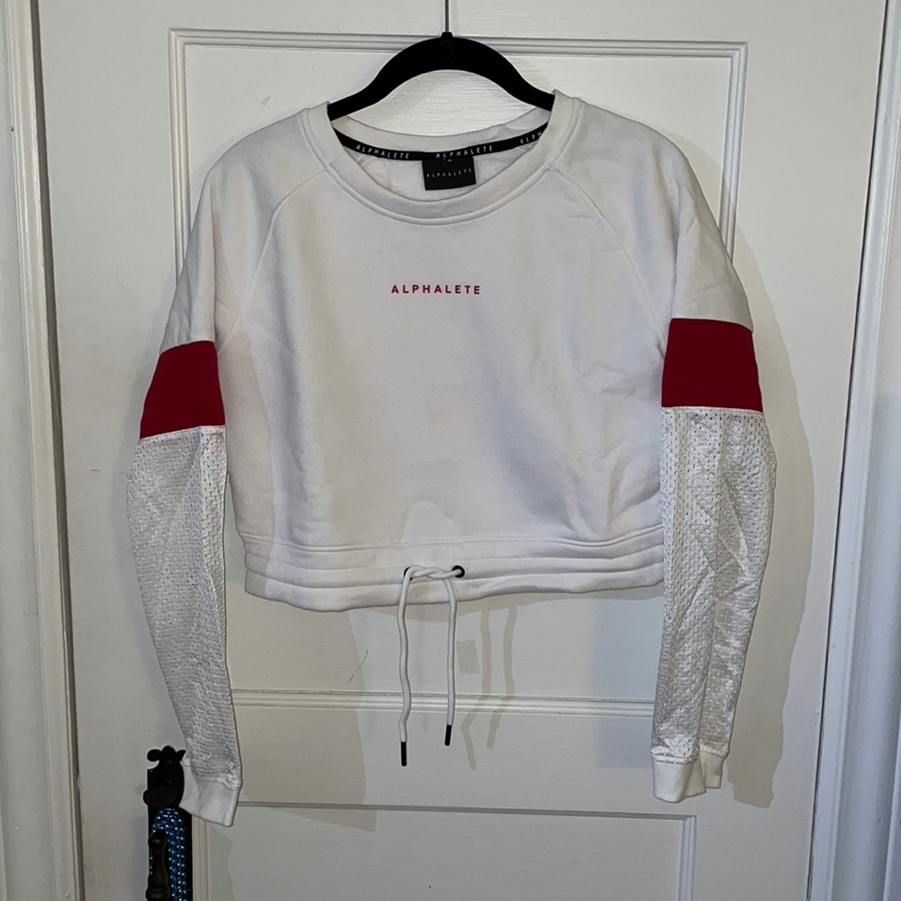 Alphalete banded crop sweater